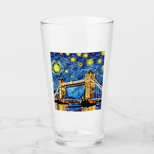 Starry Sterrennacht London England Glas (Voorkant)