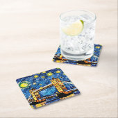 Starry Sterrennacht London England Kartonnen Onderzetters (Insitu)