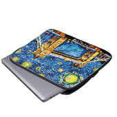 Starry Sterrennacht London England Laptop Sleeve (Voorkant onderkant)