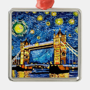 Starry Sterrennacht London England Metalen Ornament