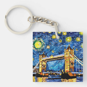Starry Sterrennacht London England Sleutelhanger