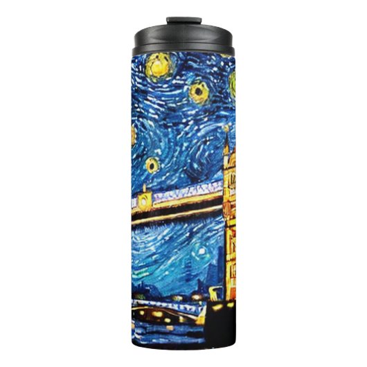 Starry Sterrennacht London England Thermosbeker (Voorkant)