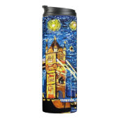 Starry Sterrennacht London England Thermosbeker (Geroteerd rechts)