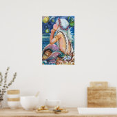 Starry, Sterrennacht Mermaid Poster (Keuken)