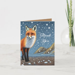 Starry Sterrennacht Storybook Fox Bedankkaart