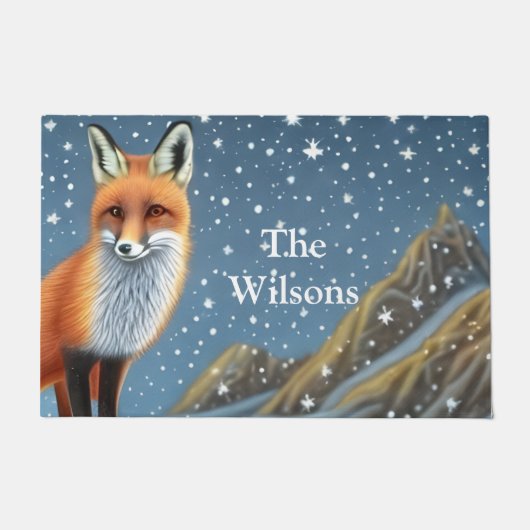 Starry Sterrennacht Storybook Fox Deurmat (Voorkant)