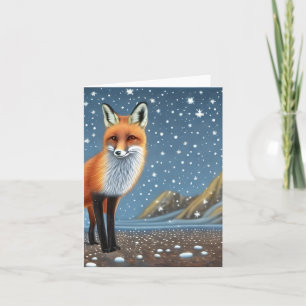 Starry Sterrennacht Storybook Fox Kaart