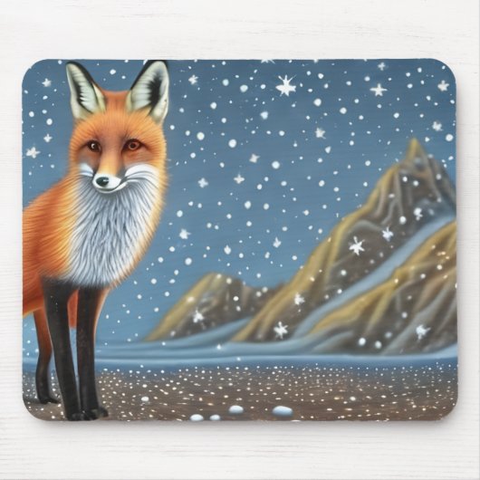 Starry Sterrennacht Storybook Fox Muismat (Voorkant)
