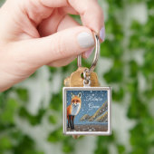 Starry Sterrennacht Storybook Fox Sleutelhanger (Hand)