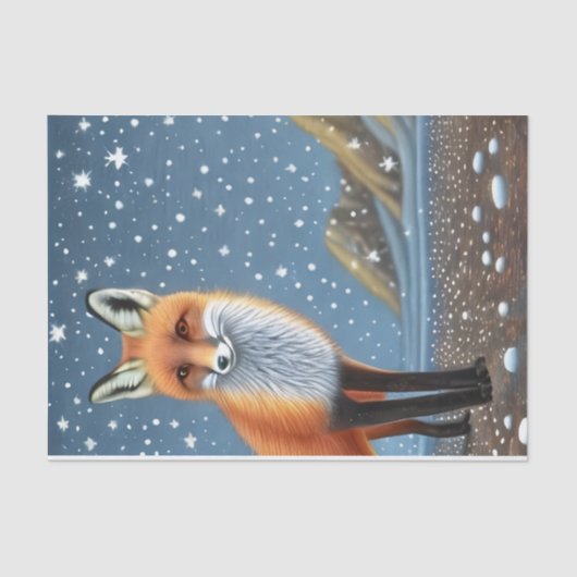 Starry Sterrennacht Storybook Fox Tissuepapier (Voorkant)