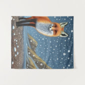 Starry Sterrennacht Storybook Fox Wandkleed (Voorkant (horizontaal))