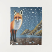 Starry Sterrennacht Storybook Fox Wandkleed (Voorkant)