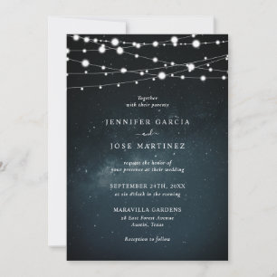 Starry Sterrennacht Wedding Invitations Kaart