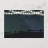 Starry String Light Birch Tree Wedding RSVP-kaarte RSVP Kaartje (Achterkant)