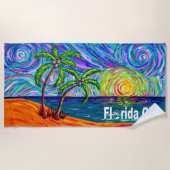 Starry Sunset Beach Towel, Florida Girl Strandlaken (Voorkant)