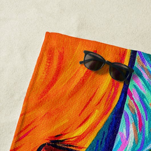 Starry Sunset Beach Towel, Florida Girl Strandlaken (In situ)