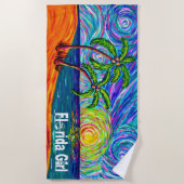 Starry Sunset Beach Towel, Florida Girl Strandlaken (Voorkant)