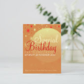 Starry Sunset Party Birthday Invitation Kaart (Staand voorkant)