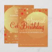 Starry Sunset Party Birthday Invitation Kaart (Voorkant / Achterkant)