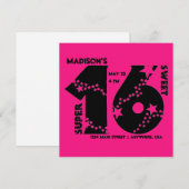 Starry Super Sweet 16 Uitnodiging (Voorkant / Achterkant)