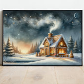 Starry Sweets - Het peperkoekenhuis 's nachts Poster