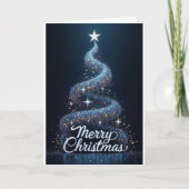 Starry Tree – Merry Christmas Sparkle Kaart (Voorkant)