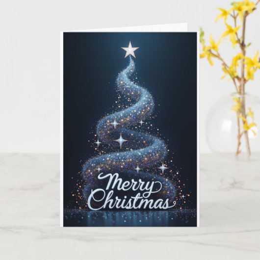 Starry Tree – Merry Christmas Sparkle Kaart (Gele Bloem)