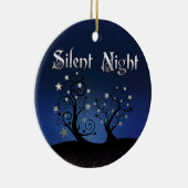 Starry Trees Silent Night Keramisch Ornament (Rechts)