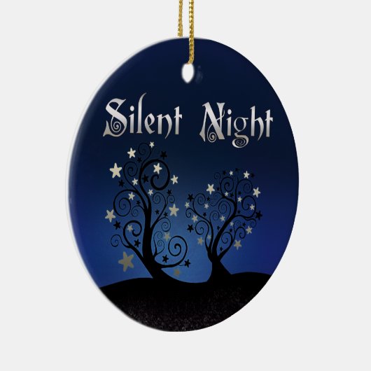 Starry Trees Silent Night Keramisch Ornament (Rechts)