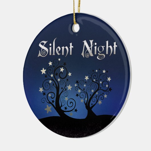 Starry Trees Silent Night Keramisch Ornament (Links)