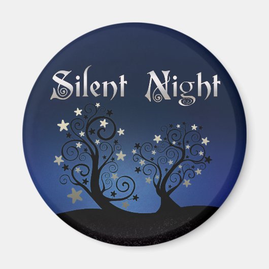 Starry Trees Silent Night Magneet (Voorkant)