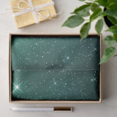 Starry twilight celestial night sky green tissuepapier (Geschenk)