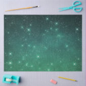 Starry twilight celestial night sky green tissuepapier (Craft)