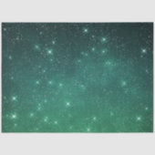 Starry twilight celestial night sky green tissuepapier (Voorkant)
