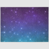 Starry twilight celestial night sky purple blue tissuepapier (Voorkant)