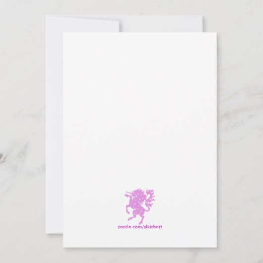 Starry Unicorn Kaart (Achterkant)