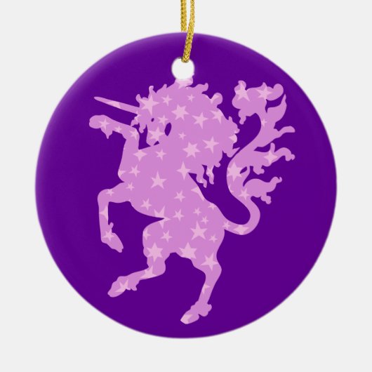 Starry Unicorn Keramisch Ornament (Voorkant)