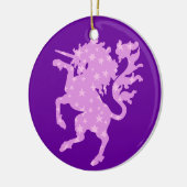 Starry Unicorn Keramisch Ornament (Links)