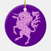Starry Unicorn Keramisch Ornament (Achterkant)