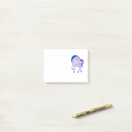 Starry Unicorn Post-it® Notes (Op bureau)