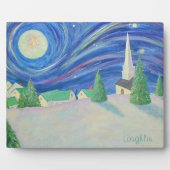 Starry Village Night Plaque Fotoplaat (Voorkant)
