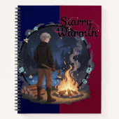 Starry Warmth - Lumberjack Anime Boy by Campfire Notitieboek (Voorkant)