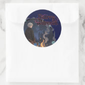 Starry Warmth - Lumberjack Anime Boy by Campfire Ronde Sticker (Tas)