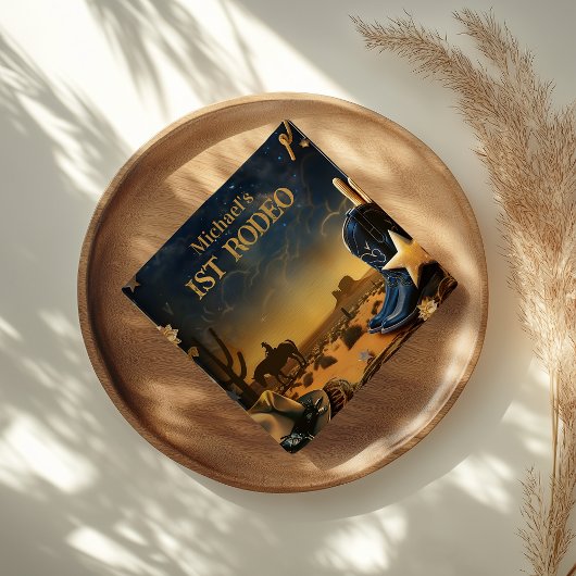 Starry Western Cowboy 1st Birthday Rodeo Servet