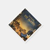 Starry Western Cowboy 1st Birthday Rodeo Servet (Hoek)