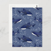 Starry Whale Shark (Donker) Briefkaart (Voorkant / Achterkant)