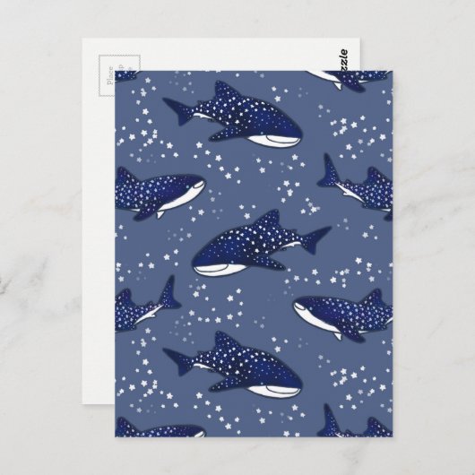 Starry Whale Shark (Donker) Briefkaart (Voorkant / Achterkant)