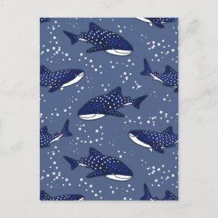 Starry Whale Shark (Donker) Briefkaart