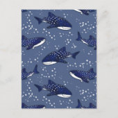 Starry Whale Shark (Donker) Briefkaart (Voorkant)