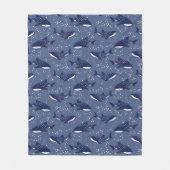 Starry Whale Shark (Donker) Fleece Deken (Voorkant)